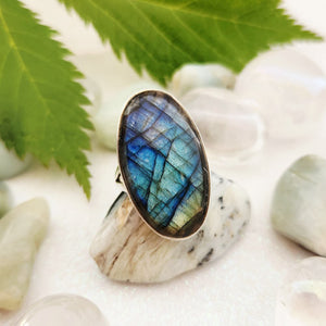Labradorite Oval Ring