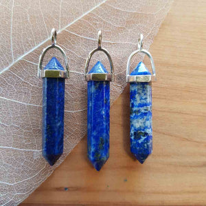 Lapis Lazuli Crystal Pendant | Double Terminated | Communication & Expression | Assorted