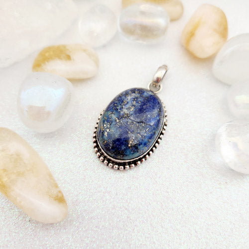 Lapis Lazuli Oval Pendant (silver. pre-loved by Riny)