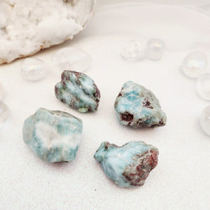 Larimar Partially Polished Tumble