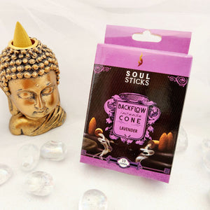 Lavender Backflow Incense Cones (Soul Sticks pack of 10)