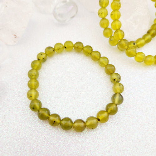 Lemon Serpentine Bracelet (assorted. 8mm round beads))