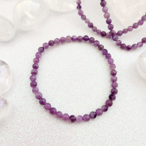 Lepidolite Bracelet (assorted. approx. 4mm round beads)