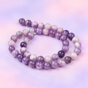 Lepidolite Crystal Bead Strand | Emotional Balance | 8mm | Assorted