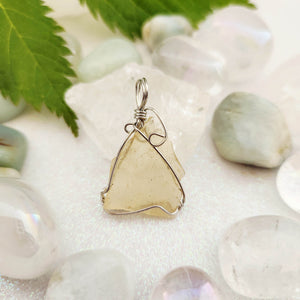 Libyan Desert Glass aka Libyan Gold Tektite Wrapped Pendant