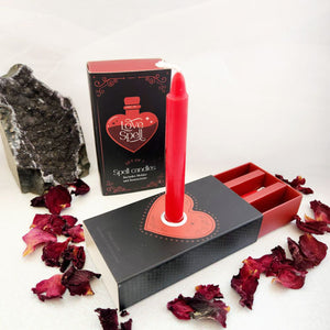 Love Spell | Red Spell Candles | Love Potion | Set of 3 | Unscented