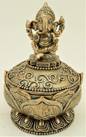 Ganesh Bronze Look Box (approx. 16x10.5cm)