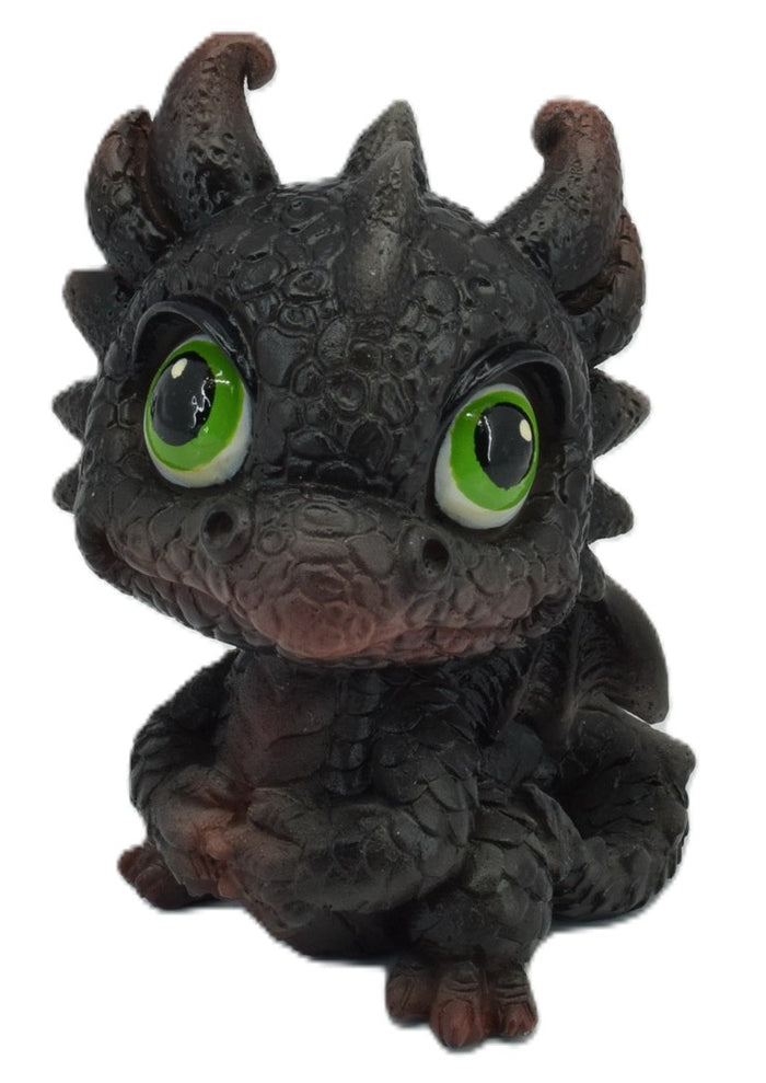 Black Baby Big Eyed Dragon (approx. 7.5x5.5cm)