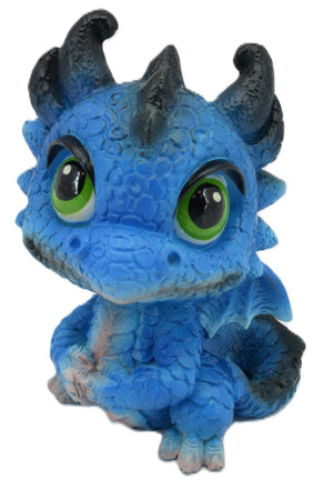 Blue Baby Big Eyed Dragon (approx. 7.5x5.5cm)