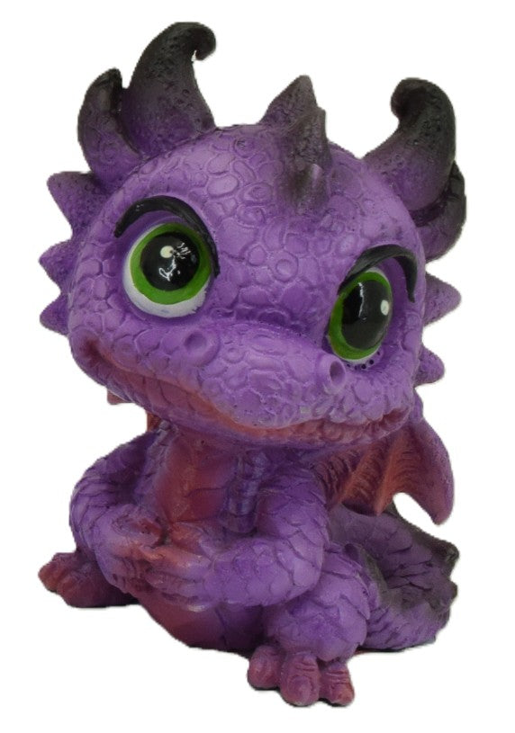 Purple Baby Big Eyed Dragon (approx. 7.5x5.5cm)