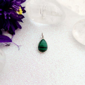 Malachite Tear Drop Pendant