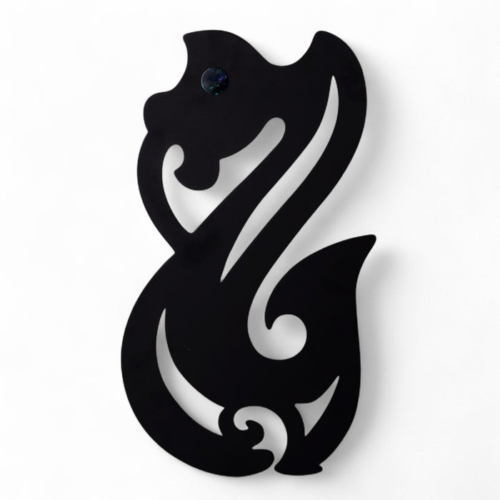 Manaia Black Steel Wall Art (approx. 50cm long)