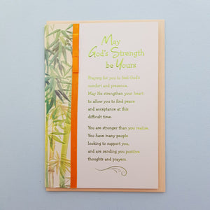 May God's Strength Be Yours | Sympathy Card | New Horizons
