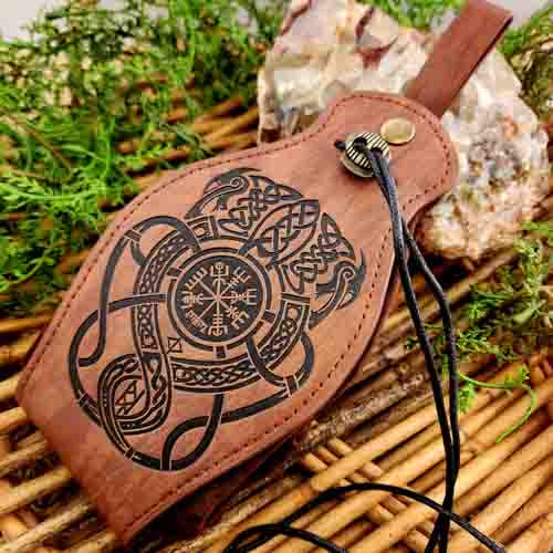 Medieval Faux Leather Belt Pouch (approx. 18.5cm)