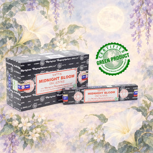 Midnight Bloom Incense Sticks | Hand Rolled | Satya | 15g