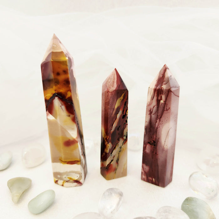 Mookite Jasper Polished Point (assorted. approx. 9.2-12.2x2.6-2.8cm)