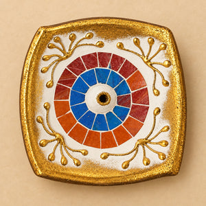 Mosaic Terracotta Incense Holder | Handcrafted