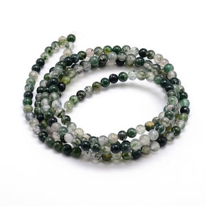 Moss Agate Bead Strand