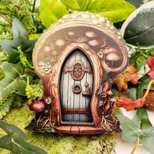 Mushroom Wooden Fairy Door