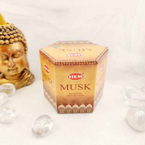 Musk Backflow Incense Cones (Hem. pack of 40 cones)