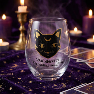 Mystic Mog Aura Reader | Stemless Glass | Novelty Gift