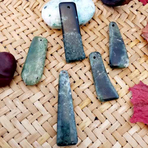NZ Greenstone Free Form Pendant
