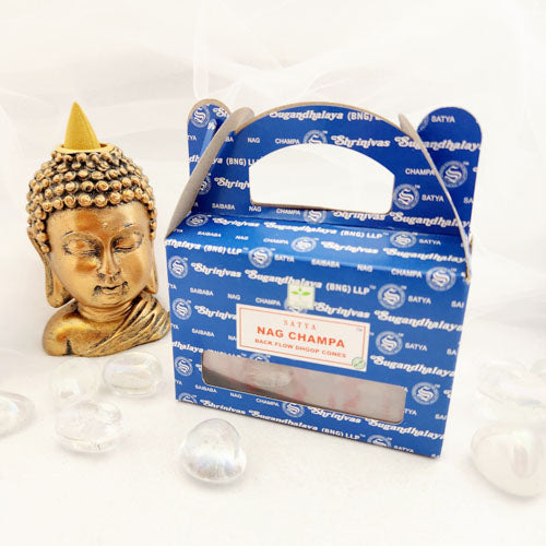 Nag Champa Backflow Incense Cones (Satya. pack of 24)