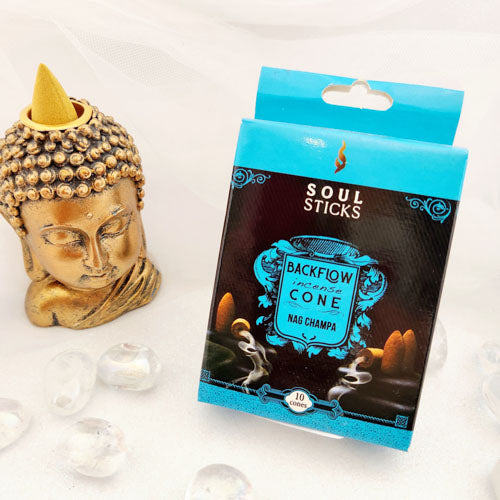 Nag Champa Backflow Incense Cones (Soul Sticks pack of 10)
