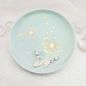 Nan Gift Set | Silver Heart Earrings & Trinket Dish