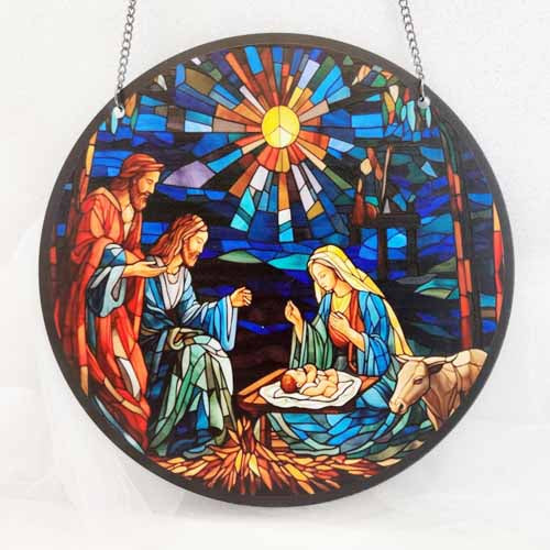 Nativity Scene Hanging (approx. 20cm diameter