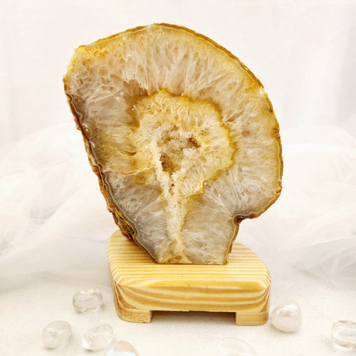 Natural Agate Lamp (approx 21.5x15.7cm)