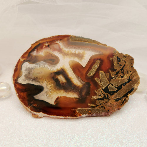 Natural Agate Slice (approx. 13.7x9.5cm)