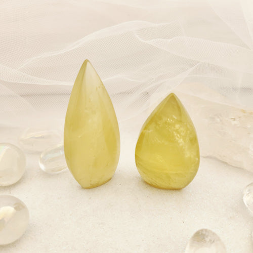 Natural Citrine Flat Flame (assorted. approx. 6.1-7.4x3.2-3.4cm)