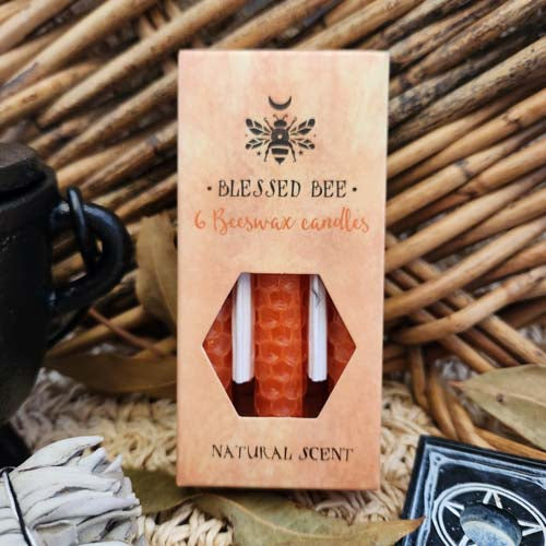 Orange Blessed Bee Beeswax Candles (Confidence approx. 10x1cm each)