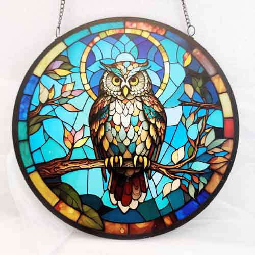 Owl Hanging (approx. 20cm diameter)