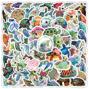 Turtle Self Adhesive Sticker (pack of approx. 100. assorted designs)