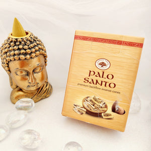 Palo Santo Backflow Incense Cones (Green Tree pack of 12)