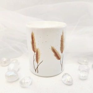 Pampas Grass Oil Burner | Ceramic | Cream
