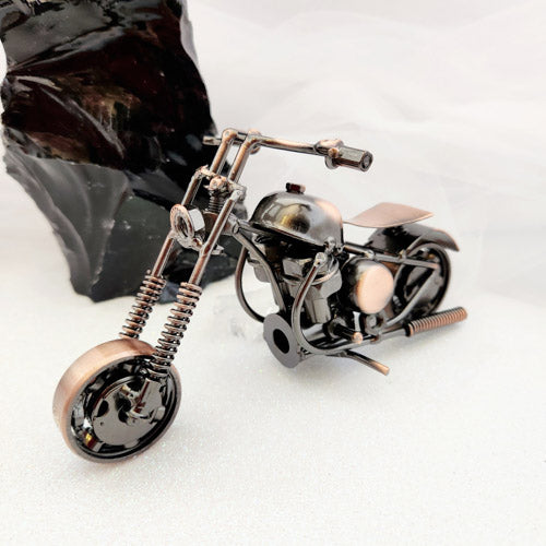 Pan Seat Copper Look Motorbike (approx. 9.5x16cm)