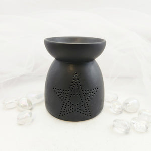 Pentagram Oil Burner | Ceramic | Black 