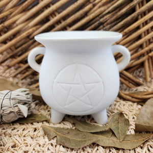Pentagram Oil Burner | Ceramic | White
