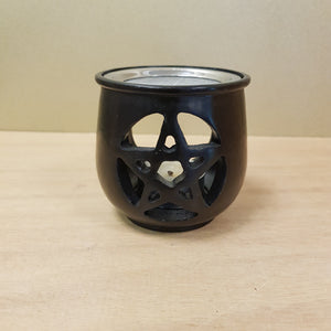 Pentagram Resin Burner | Soapstone | Black