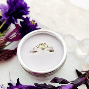 Peridot Heart Ring