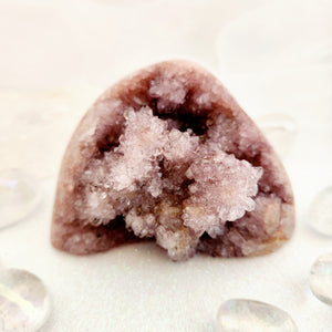 Pink Amethyst Druzy Free Form