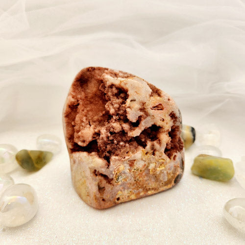 Pink Amethyst Druzy Free Form (approx. 7.6x7.8cm)