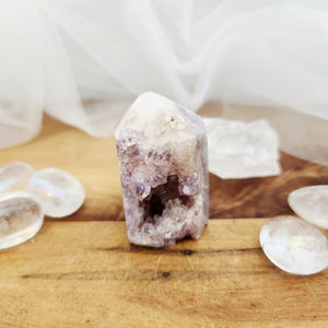 Pink Amethyst Druzy Point