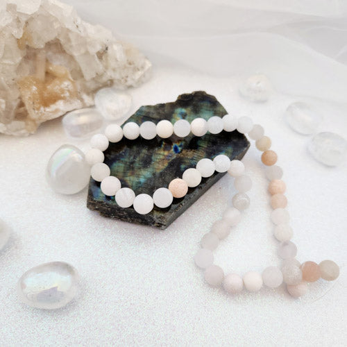 Pink Aventurine Frosted Bead Strand (assorted. approx. 43-45 x 8mm round beads)