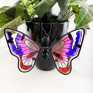 Pink & Purple Butterfly Plant Pot Hanger