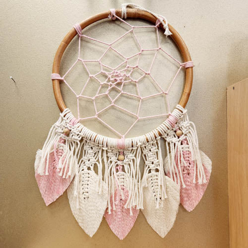 Pink & White Dream catcher (approx. 32cm diameter)