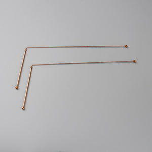 Pivoting Brass Dowsing Rods | L-Shaped Pair | Copper Colour